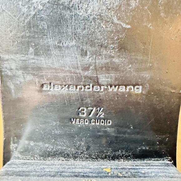 Alexander Wang Boots Womens 7.5 Black Leather Kori Ankle Cutout Heel Pointed Toe - Picture 10 of 11